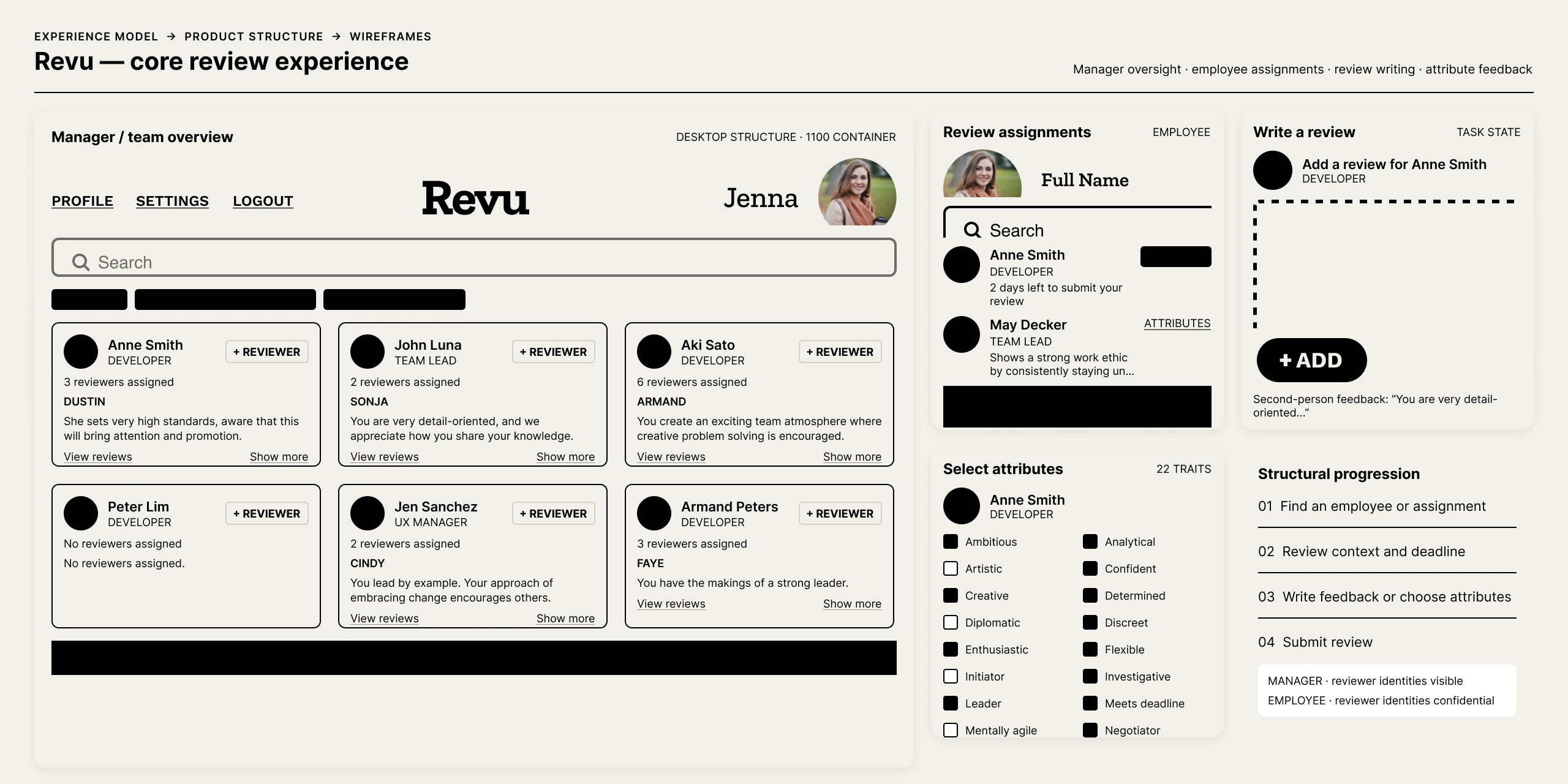 Placeholder for an early Revu wireframe